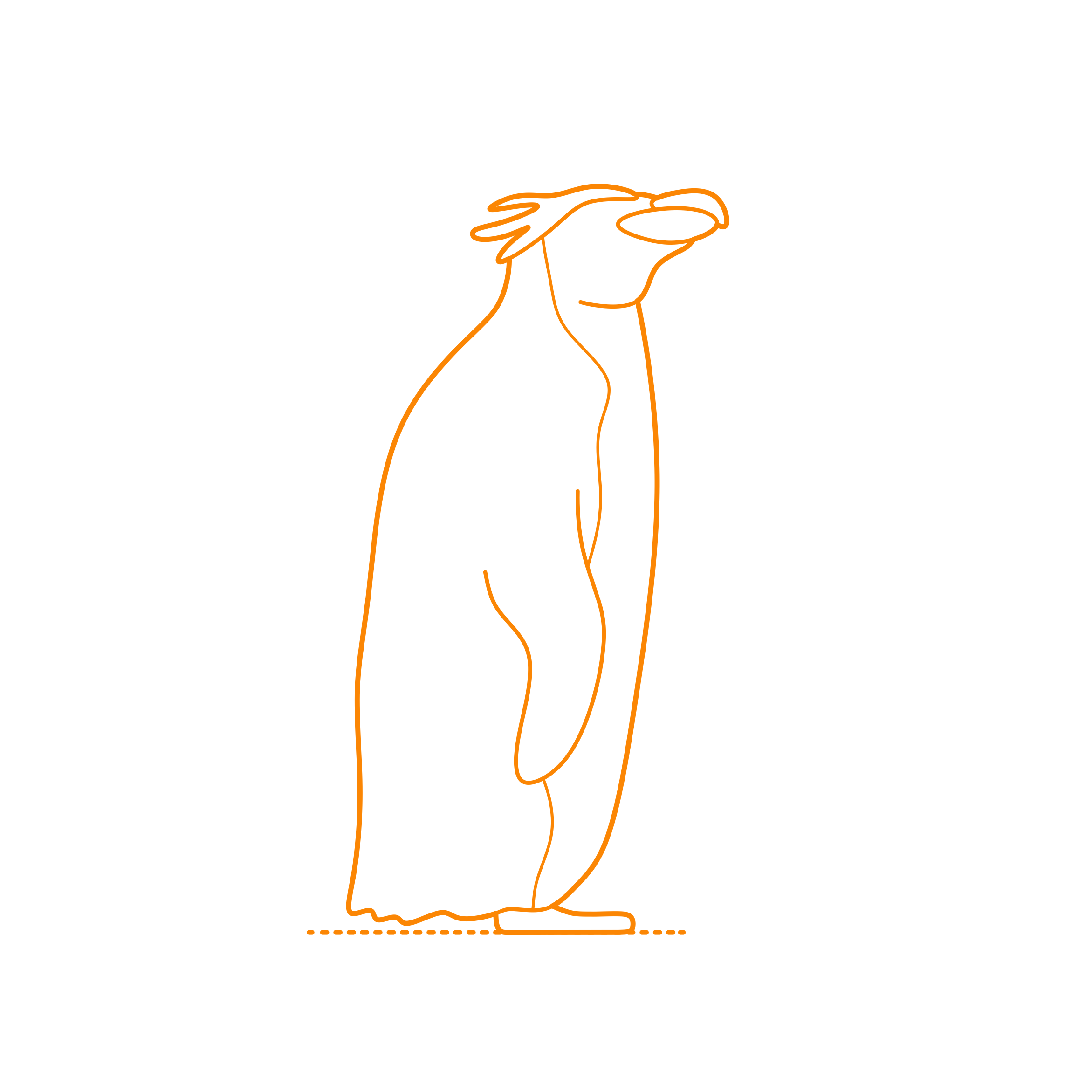 Animals Penguins Royal Penguin Line Art Illustration Svg Free Vectors